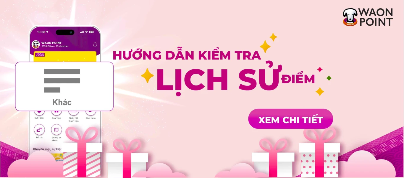Hướng dẫn kiểm tra lịch sử điểm WAON